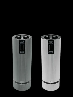 Peugeot Saveurs Line electrique Coffret cadeau - duo de moulins à poivre et à sel électriques rechargeables, u'select, carbone et aluminium, 15 cm - 6in. -> Coffrets Cadeaux|Envie De Design