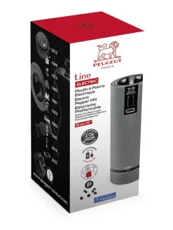 Peugeot Saveurs Line electrique Moulin à poivre électrique rechargeable u'select, batterie lithium-ion, carbone, 15 cm - 6in. -><noscript><img width=