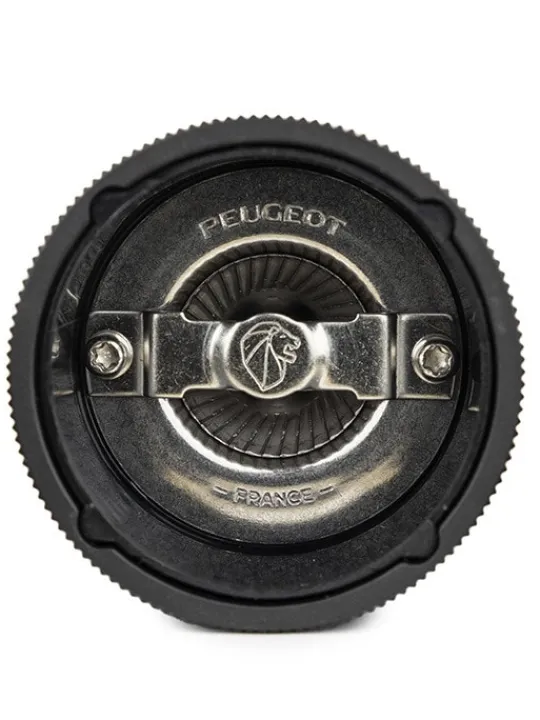 Peugeot Saveurs Line Moulin à sel manuel en bois et aluminium noir mat, 12 cm - 4,75in -> Envie De Design|Moulins À Sel Et Salières