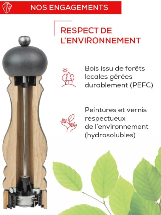 Peugeot Saveurs Madras Moulin à sel manuel en bois d' u'select 16 cm - 6,25" -> Idées Cadeaux -100€|Envie De Design