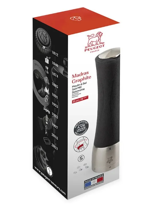 Peugeot Saveurs Madras Moulin à sel manuel en bois et inox, u'select, , 21 cm- 8" -> Moulins À Sel Et Salières