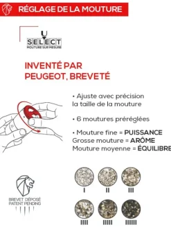 Peugeot Saveurs Maestro Bar à poivres - moulin à poivre u'select accompagné de 3 grands crus de poivres, de 3 réservoirs interchangeables, noir -> Idées Cadeaux -100€|Coffrets Cadeaux