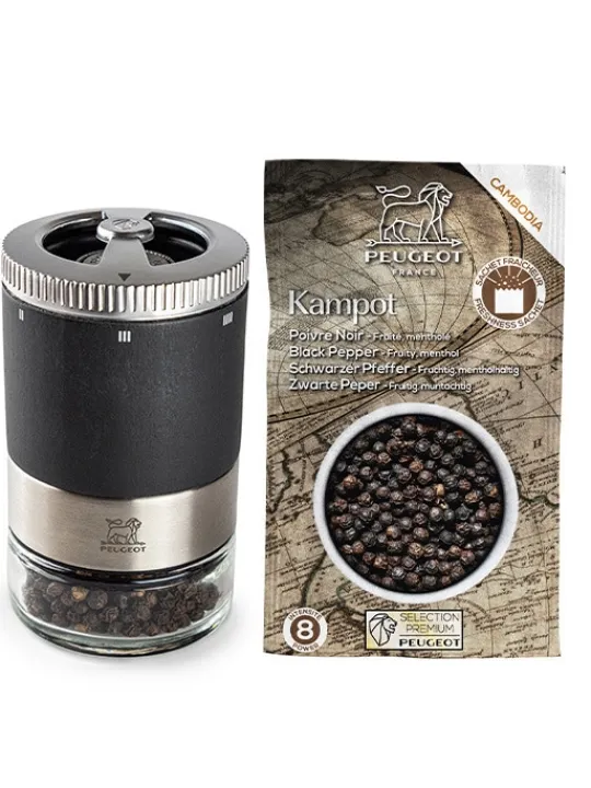 Peugeot Saveurs Maestro Moulin à poivre manuel u'select en bois avec réservoir interchangeable, , 11 cm - 4in -> Idées Cadeaux -100€|Envie De Saveurs