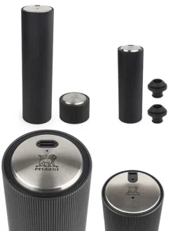 Peugeot Saveurs Master of wine Coffret cadeau - tire-bouchon électrique line reverse et pompe de conservation électrique line preserve noir mat. -> Coffrets Cadeaux|Envie De Design