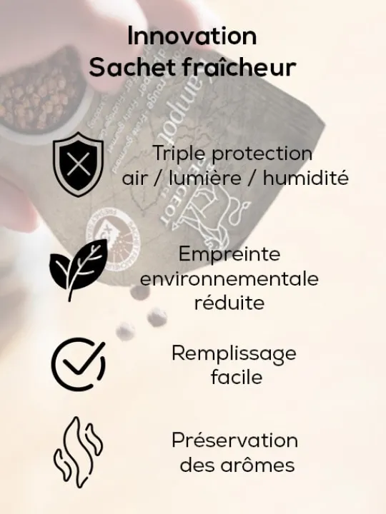 Peugeot Saveurs Mix viandes rouges Mélange de poivres pour viandes rouges, 60g - 3 sachets fraicheur de 20g -> Idées Cadeaux -50€|Envie De Saveurs