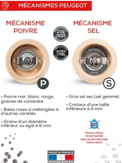 Peugeot Saveurs Night chic Coffret cadeau - duo de moulins à poivre et à sel manuels line noir mat 12 cm et son entonnoir en inox -> Idées Cadeaux -100€|Coffrets Cadeaux