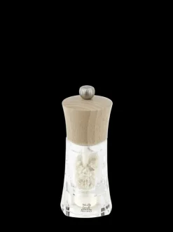 Peugeot Saveurs Oléron Moulin à sel humide manuel en bois et acryl couleur 14 cm -> Envie De Saveurs|Moulins Expert