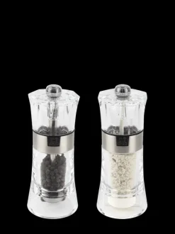 Peugeot Saveurs Oslo Duo de moulins à poivre et à sel humide manuels en acryl 14 cm -> Duos Et Combi 2 En 1|Moulins À Sel Et Salières