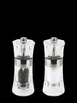 Peugeot Saveurs Oslo Duo de moulins à poivre et à sel manuels en acryl 14 cm -> Duos Et Combi 2 En 1|Moulins À Sel Et Salières
