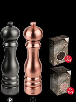 Peugeot Saveurs Pack paris chef u'select 22 cm Duo de moulins à poivre et à sel u'select 22 cm et ses épices -> Envie De Design|Duos Et Combi 2 En 1