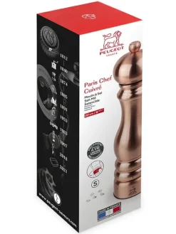 Peugeot Saveurs Paris chef Moulin à sel manuel en inox, , u'select, 22 cm - 8,75" -><noscript><img width=
