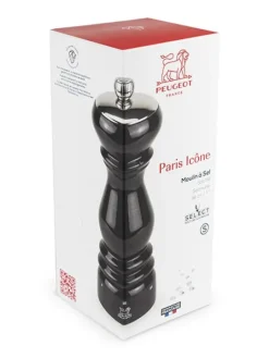 Peugeot Saveurs Paris icône moulin à sel manuel en bois laqué noir, u'select 18 cm - 7" -> Envie De Design|Moulins À Sel Et Salières
