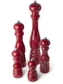 Peugeot Saveurs Paris Moulin à poivre manuel en bois, laqué rouge passion, 22 cm - 9in -><noscript><img width=