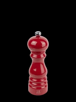 Peugeot Saveurs Paris Moulin à poivre manuel en bois, laqué rouge passion, 18 cm - 7in -> Moulins À Poivre