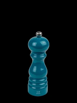 Peugeot Saveurs Paris Moulin à poivre manuel en bois laqué, bleu pacifique, 18 cm - 7in. -> Idées Cadeaux -50€|Moulins À Poivre