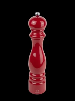 Peugeot Saveurs Paris Moulin à sel manuel en bois, laqué rouge passion, 30 cm - 12in -> Moulins À Sel Et Salières
