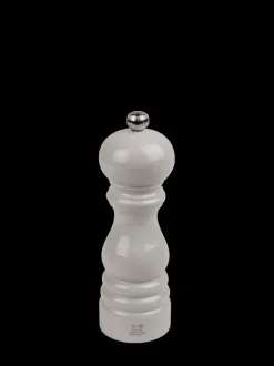 Peugeot Saveurs Paris Moulin à sel manuel en bois laqué, gris perle, 18 cm - 7in. -> Idées Cadeaux -50€|Moulins À Sel Et Salières