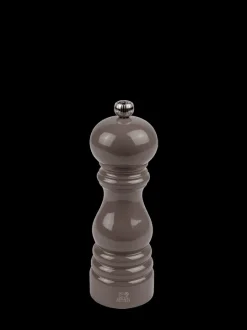 Peugeot Saveurs Paris Moulin à sel manuel en bois laqué, gris taupe, 18 cm - 7in. -> Idées Cadeaux -50€|Moulins À Sel Et Salières