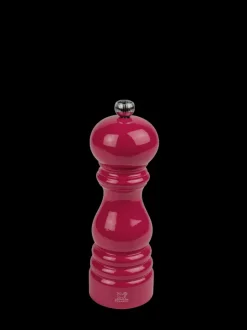 Peugeot Saveurs Paris Moulin à sel manuel en bois laqué, rose bonbon, 18 cm - 7in. -> Idées Cadeaux -50€|Moulins À Sel Et Salières