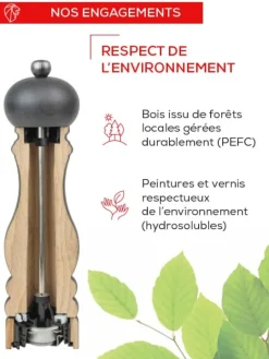 Peugeot Saveurs Paris u'select moulin à sel manuel en bois, u'select, collection , 30 cm - 12in -><noscript><img width=