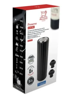Peugeot Saveurs Preserve electric Pompe à vide electrique pour le vin 100% automatique en abs, e, 14 cm - 5,5 in -><noscript><img width=