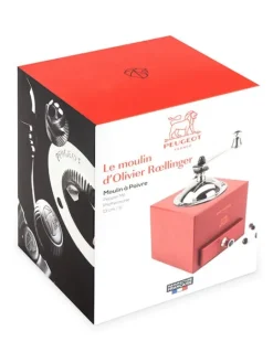 Peugeot Saveurs Roellinger Moulin à poivre manuel en bois couleur piment 13 cm -><noscript><img width=