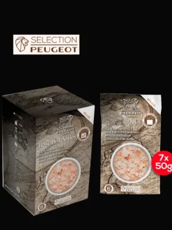 Peugeot Saveurs Sel rose Gros sel rose de cuisine de bolivie, 350g - 7 sachets fraicheur de 50g -> Idées Cadeaux -50€|Epices Du Monde
