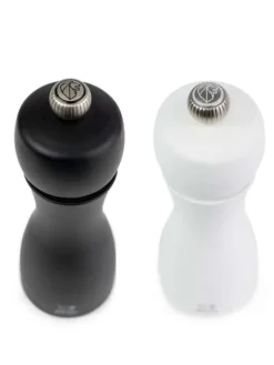 Peugeot Saveurs Tahiti Duo de moulins à poivre et à sel manuels en bois couleur noir et blanc 15 cm -><noscript><img width=