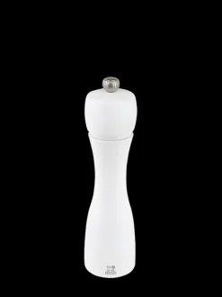 Peugeot Saveurs Tahiti Moulin à sel manuel en bois couleur blanc mat 20 cm -> Moulins À Sel Et Salières