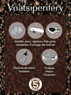 Peugeot Saveurs Voatsiperifery Poivre sauvage de madagascar, 60g - 3 sachets fraicheur de 20g -> Idées Cadeaux -50€|Envie De Saveurs